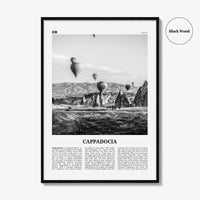 Cappadocia Print Black and White, Cappadocia Wall Art, Cappadocia Poster, Cappadocia Photo, Cappadocia Wall Décor, Cappadocia Map, Turkey