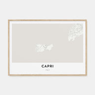 Capri Map Landscape Poster