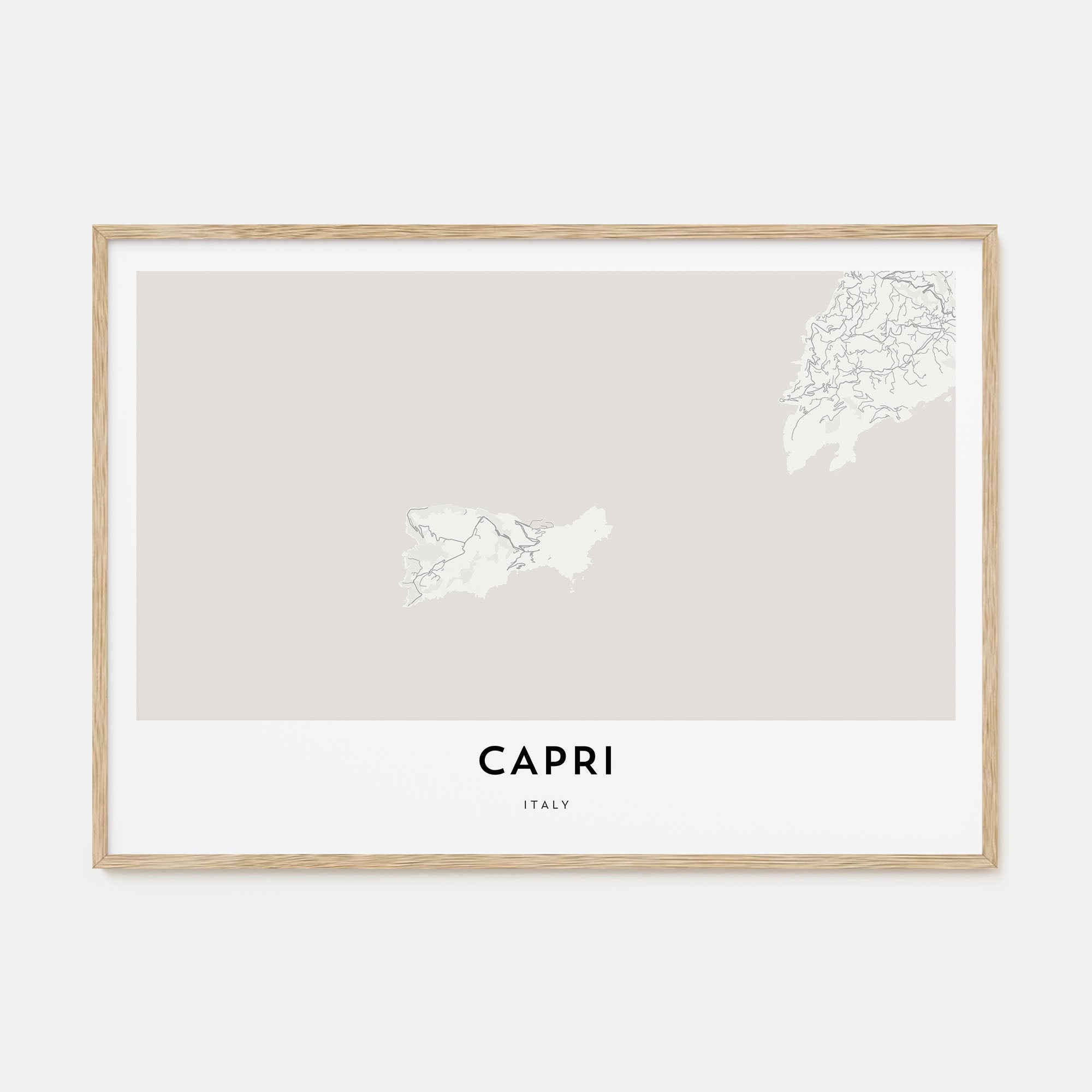 Capri Map Landscape Poster