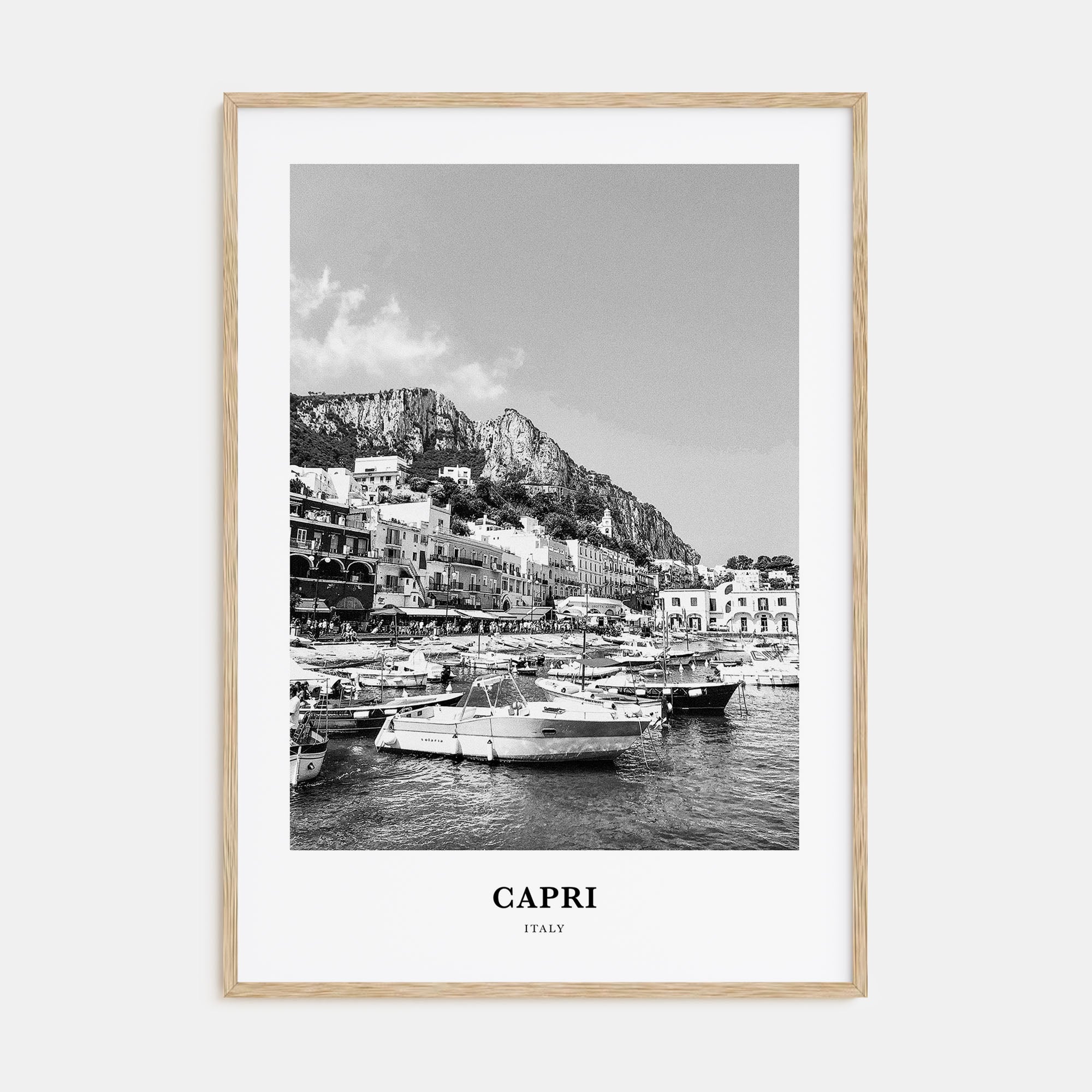 Capri Portrait B&W Poster