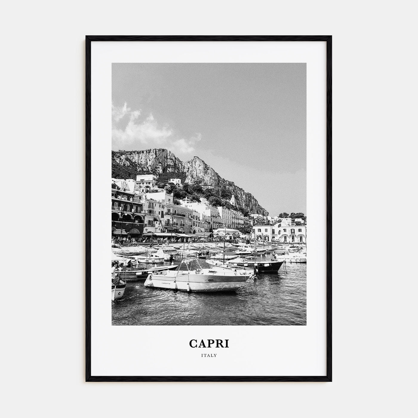 Capri Portrait B&W Poster