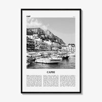 Capri Print Black and White, Capri Wall Art, Capri Poster, Capri Photo, Capri Wall Decor, Italy, Naples, Campania, Italia, Europe