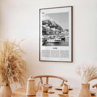 Capri Print Black and White, Capri Wall Art, Capri Poster, Capri Photo, Capri Wall Decor, Italy, Naples, Campania, Italia, Europe