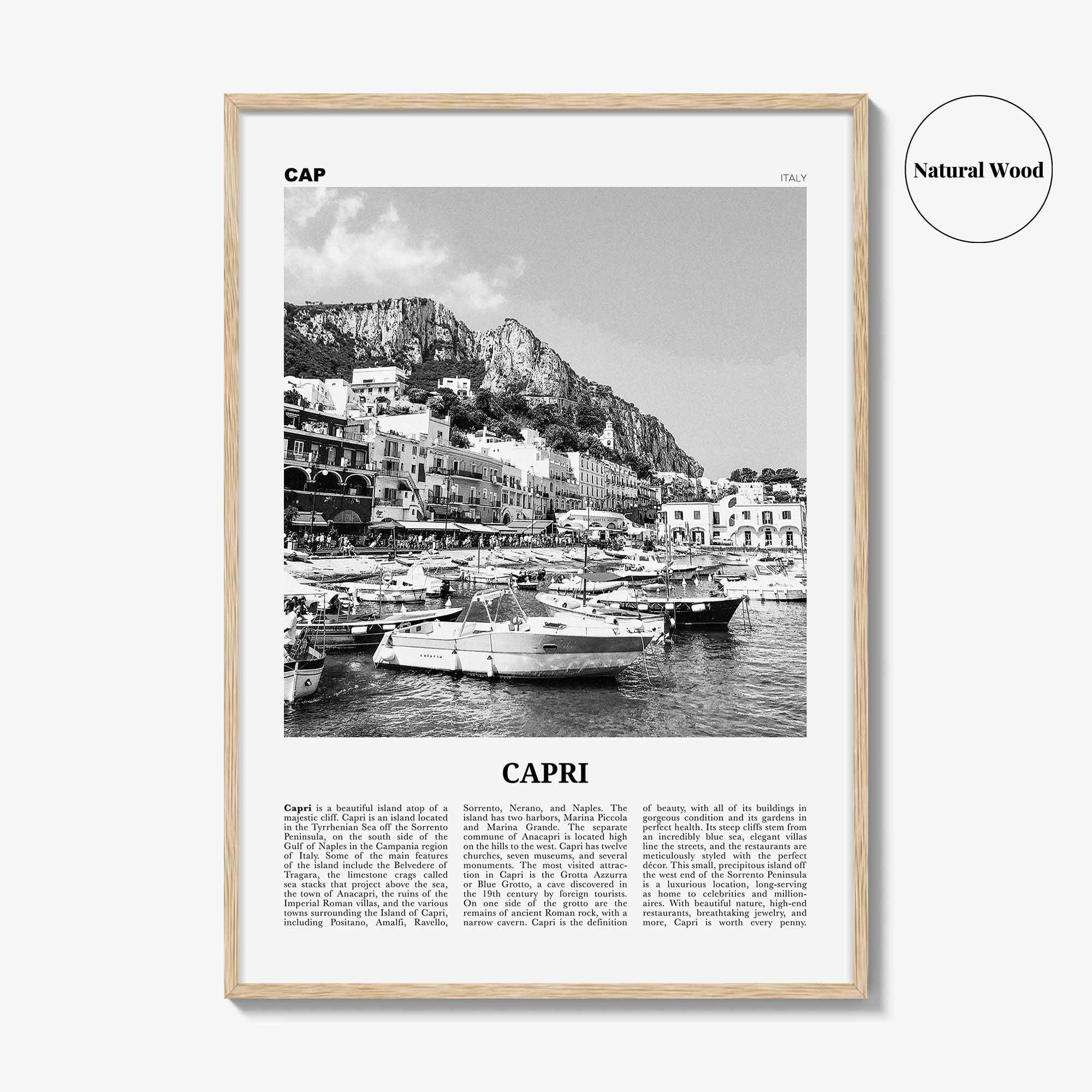 Capri Print Black and White, Capri Wall Art, Capri Poster, Capri Photo, Capri Wall Decor, Italy, Naples, Campania, Italia, Europe