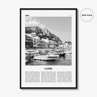 Capri Print Black and White, Capri Wall Art, Capri Poster, Capri Photo, Capri Wall Decor, Italy, Naples, Campania, Italia, Europe