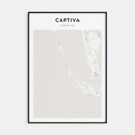 Captiva Map Portrait Poster