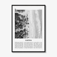 Captiva Print Black and White No 1, Captiva Island Wall Art, Captiva Island Poster, Captiva Island Photo, Florida, USA, United States