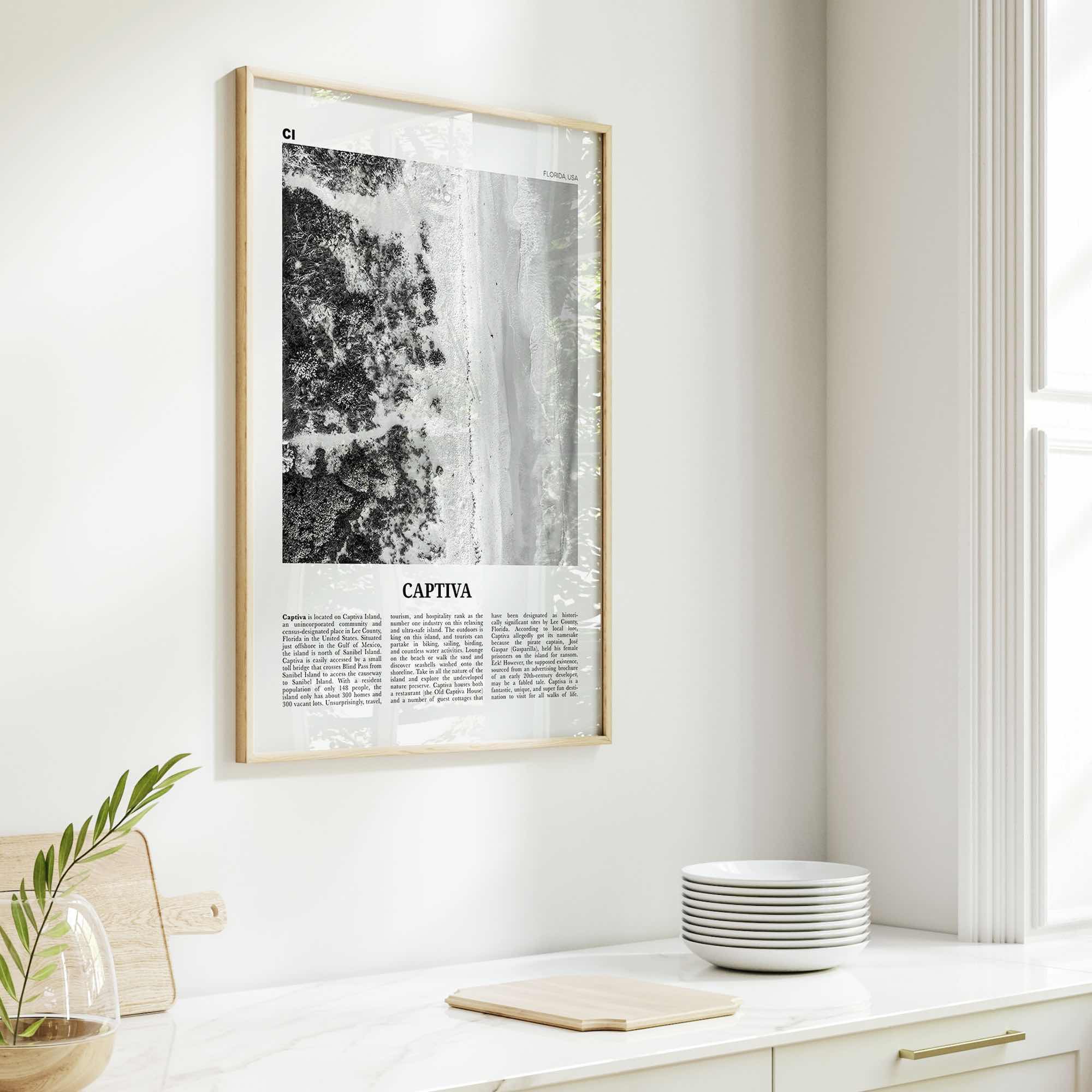 Captiva Print Black and White No 1, Captiva Island Wall Art, Captiva Island Poster, Captiva Island Photo, Florida, USA, United States