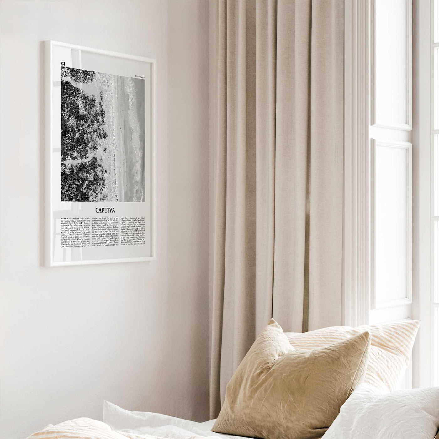 Captiva Print Black and White No 1, Captiva Island Wall Art, Captiva Island Poster, Captiva Island Photo, Florida, USA, United States