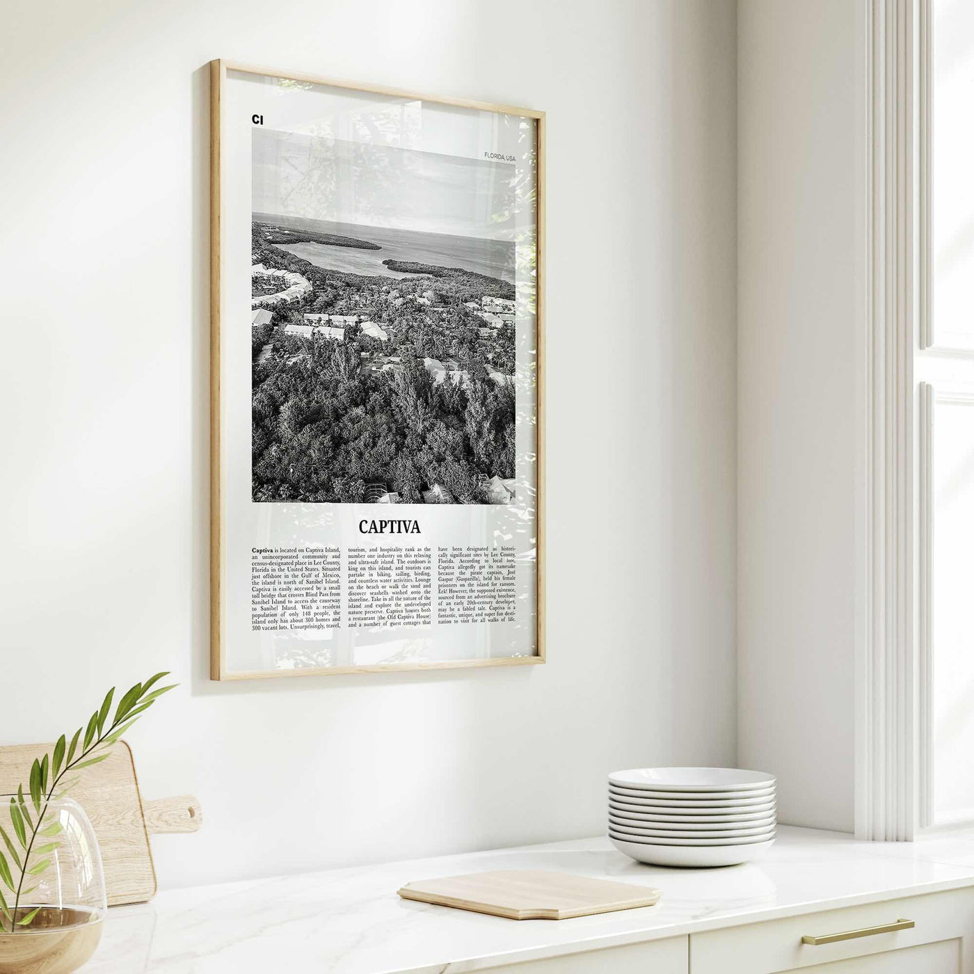 Captiva Print Black and White No 2, Captiva Island Wall Art, Captiva Island Poster, Captiva Island Photo, Florida, USA, United States