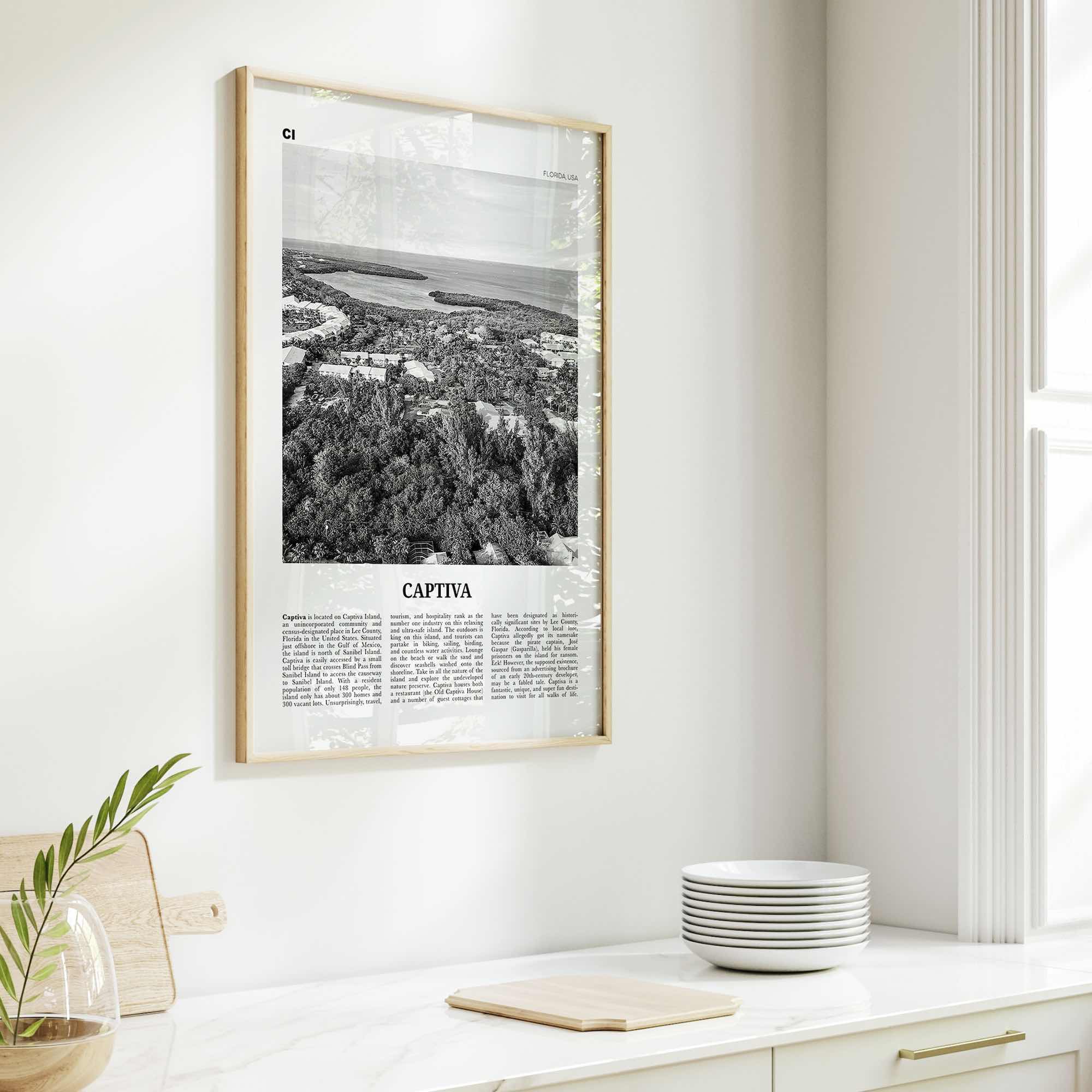 Captiva Print Black and White No 2, Captiva Island Wall Art, Captiva Island Poster, Captiva Island Photo, Florida, USA, United States