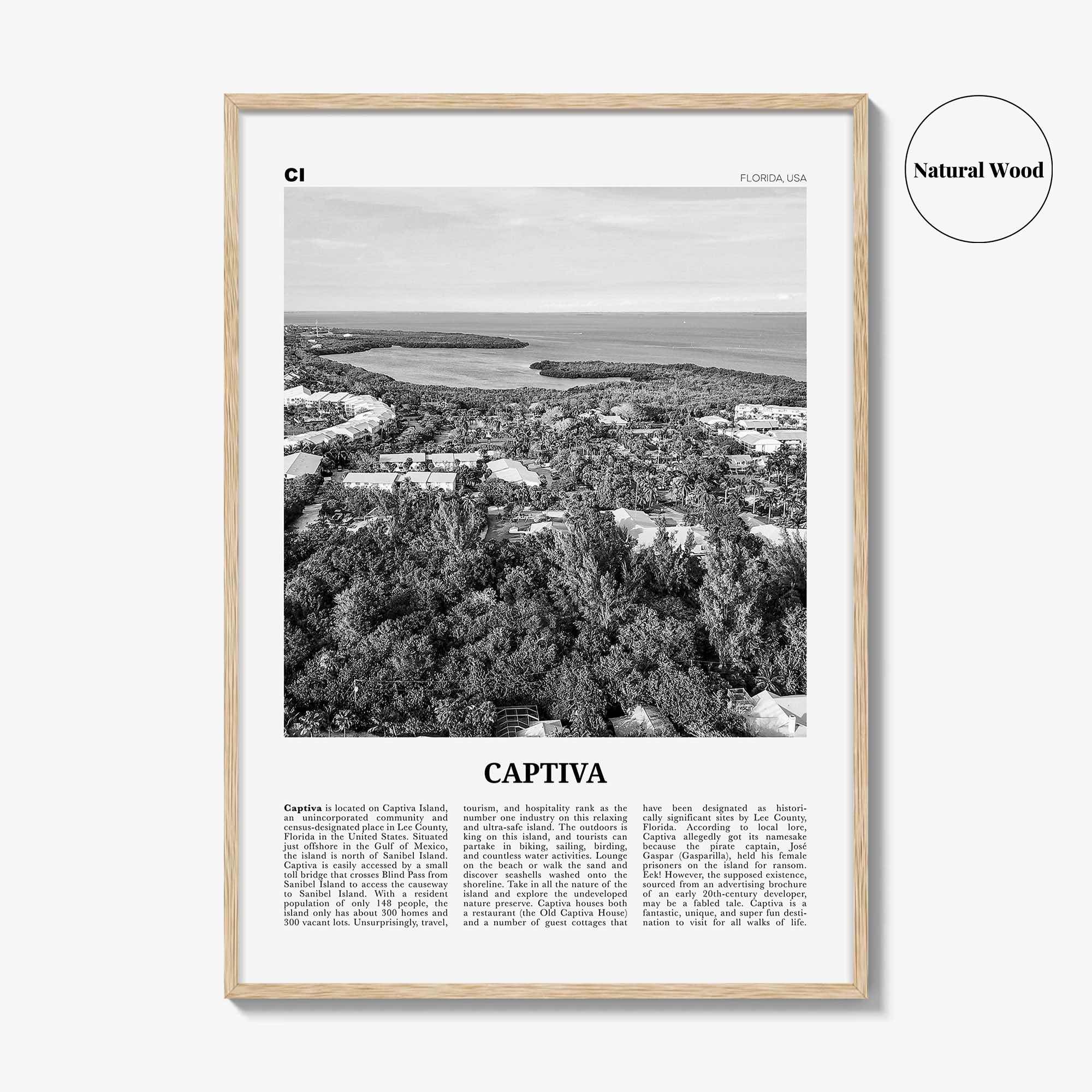 Captiva Print Black and White No 2, Captiva Island Wall Art, Captiva Island Poster, Captiva Island Photo, Florida, USA, United States