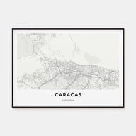 Caracas Map Landscape Poster