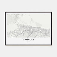 Caracas Map Landscape Poster