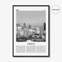 Caracas Print Black and White No 1, Caracas Wall Art, Caracas Poster, Caracas Photo, Caracas Decor, Venezuela, Santiago de León