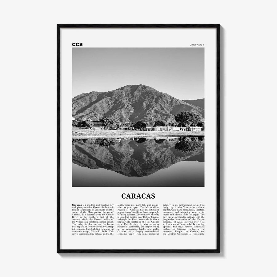 Caracas Print Black and White No 3, Caracas Wall Art, Caracas Poster, Caracas Photo, Caracas Wall Décor, Caracas Map, Venezuela