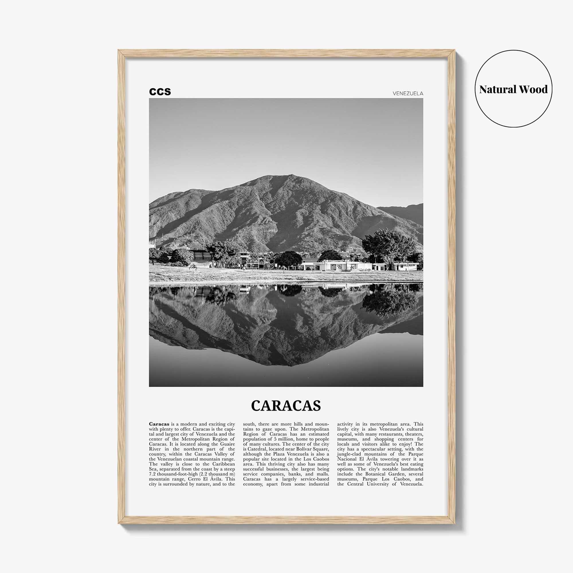 Caracas Print Black and White No 3, Caracas Wall Art, Caracas Poster, Caracas Photo, Caracas Wall Décor, Caracas Map, Venezuela