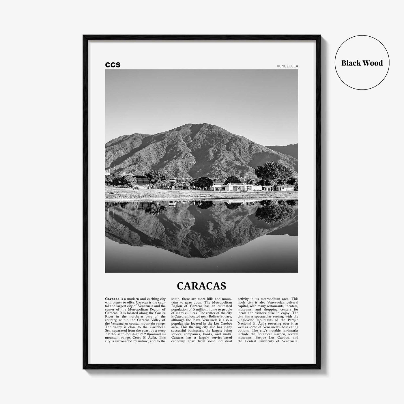 Caracas Print Black and White No 3, Caracas Wall Art, Caracas Poster, Caracas Photo, Caracas Wall Décor, Caracas Map, Venezuela