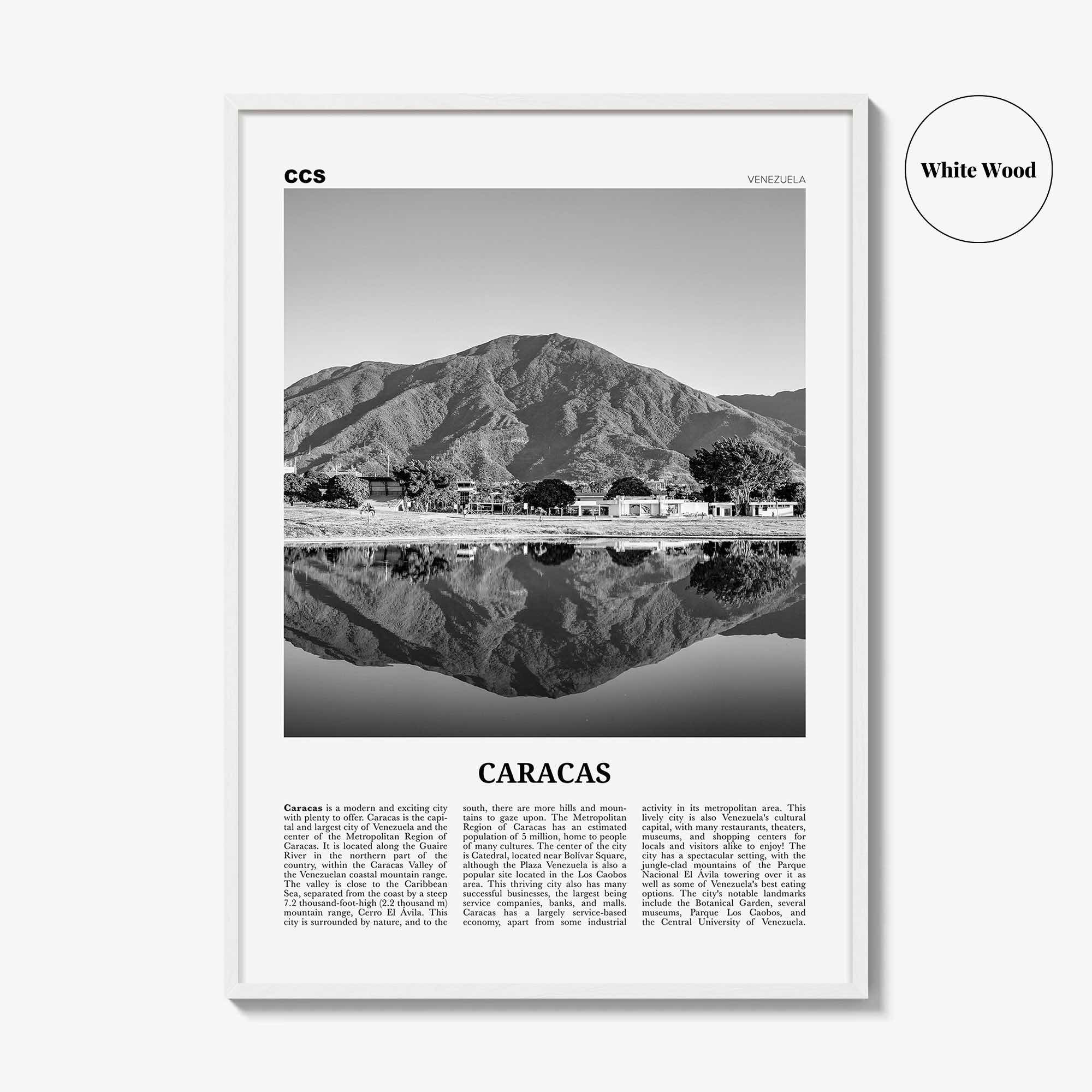 Caracas Print Black and White No 3, Caracas Wall Art, Caracas Poster, Caracas Photo, Caracas Wall Décor, Caracas Map, Venezuela