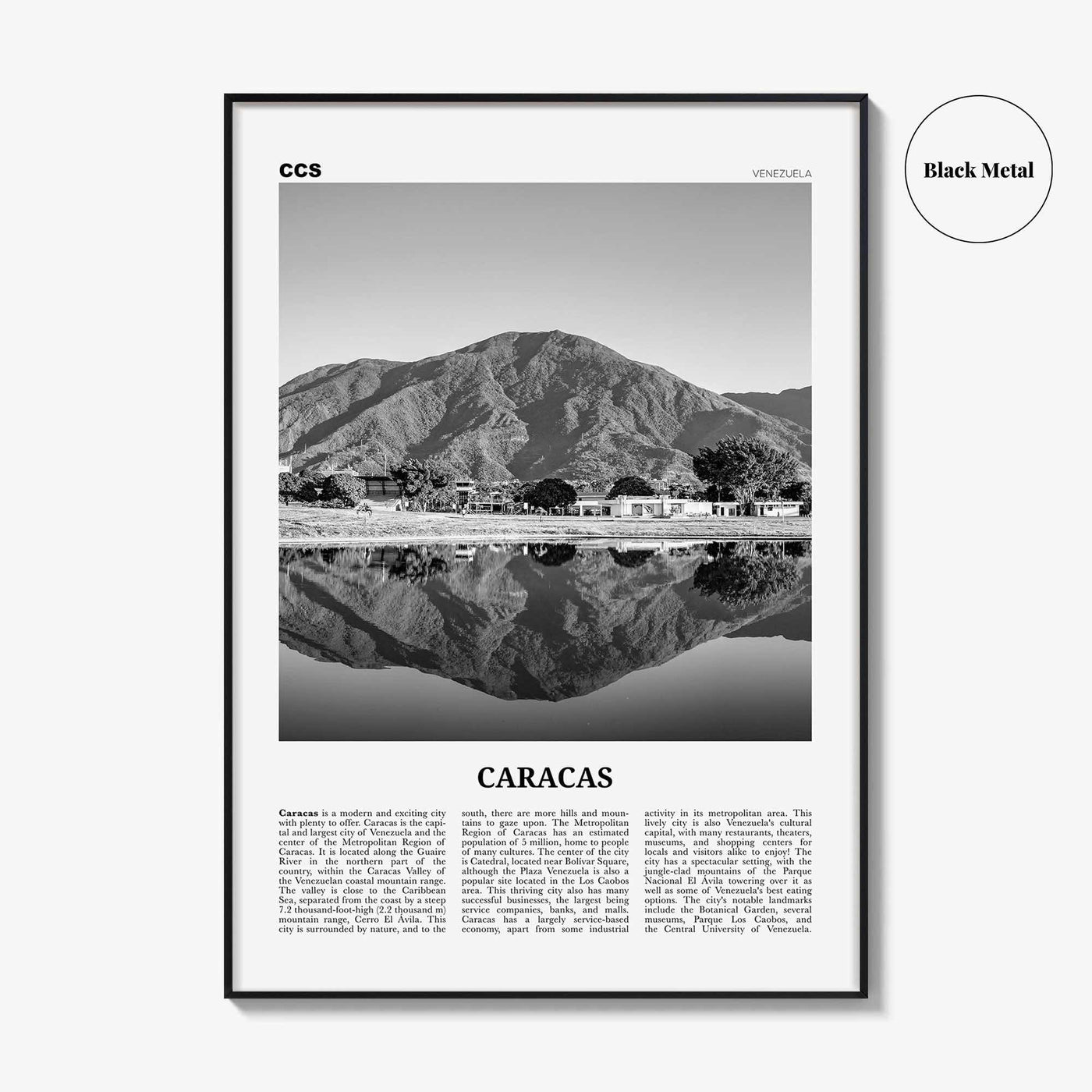 Caracas Print Black and White No 3, Caracas Wall Art, Caracas Poster, Caracas Photo, Caracas Wall Décor, Caracas Map, Venezuela