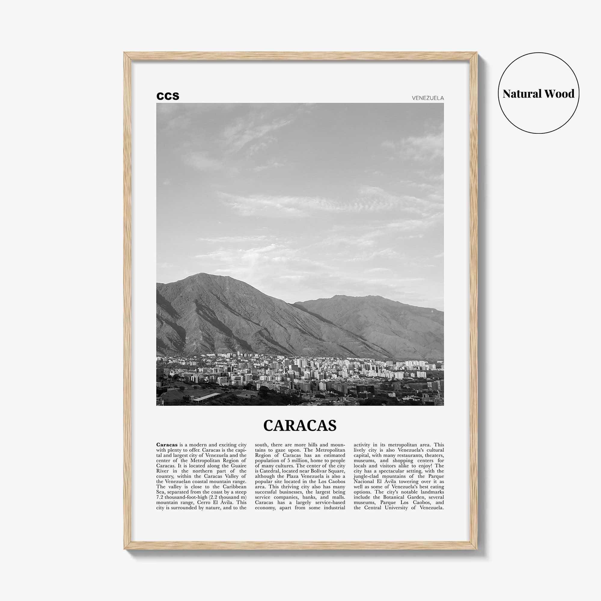 Caracas Print Black and White No 4, Caracas Wall Art, Caracas Poster, Caracas Photo, Caracas Wall Décor, Caracas Map, Venezuela