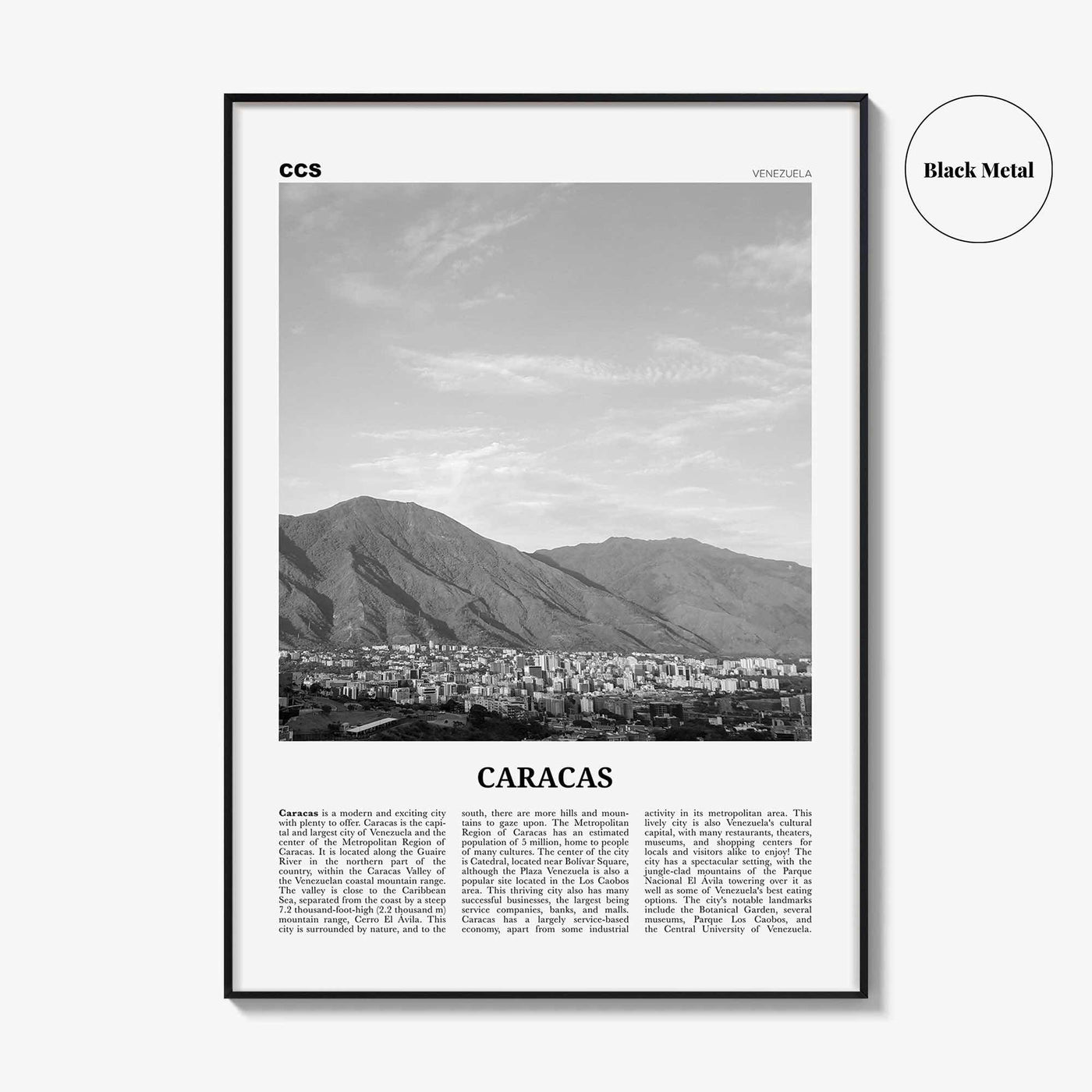 Caracas Print Black and White No 4, Caracas Wall Art, Caracas Poster, Caracas Photo, Caracas Wall Décor, Caracas Map, Venezuela