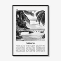 Caribbean Print Black and White No 1, Caribbean Wall Art, Caribbean Poster, Caribbean Photo, Caribbean Wall Decor, City Art Print