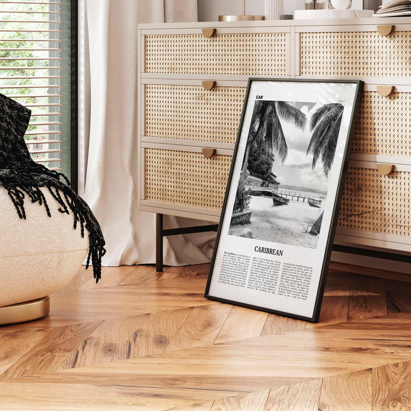 Caribbean Print Black and White No 1, Caribbean Wall Art, Caribbean Poster, Caribbean Photo, Caribbean Wall Decor, City Art Print