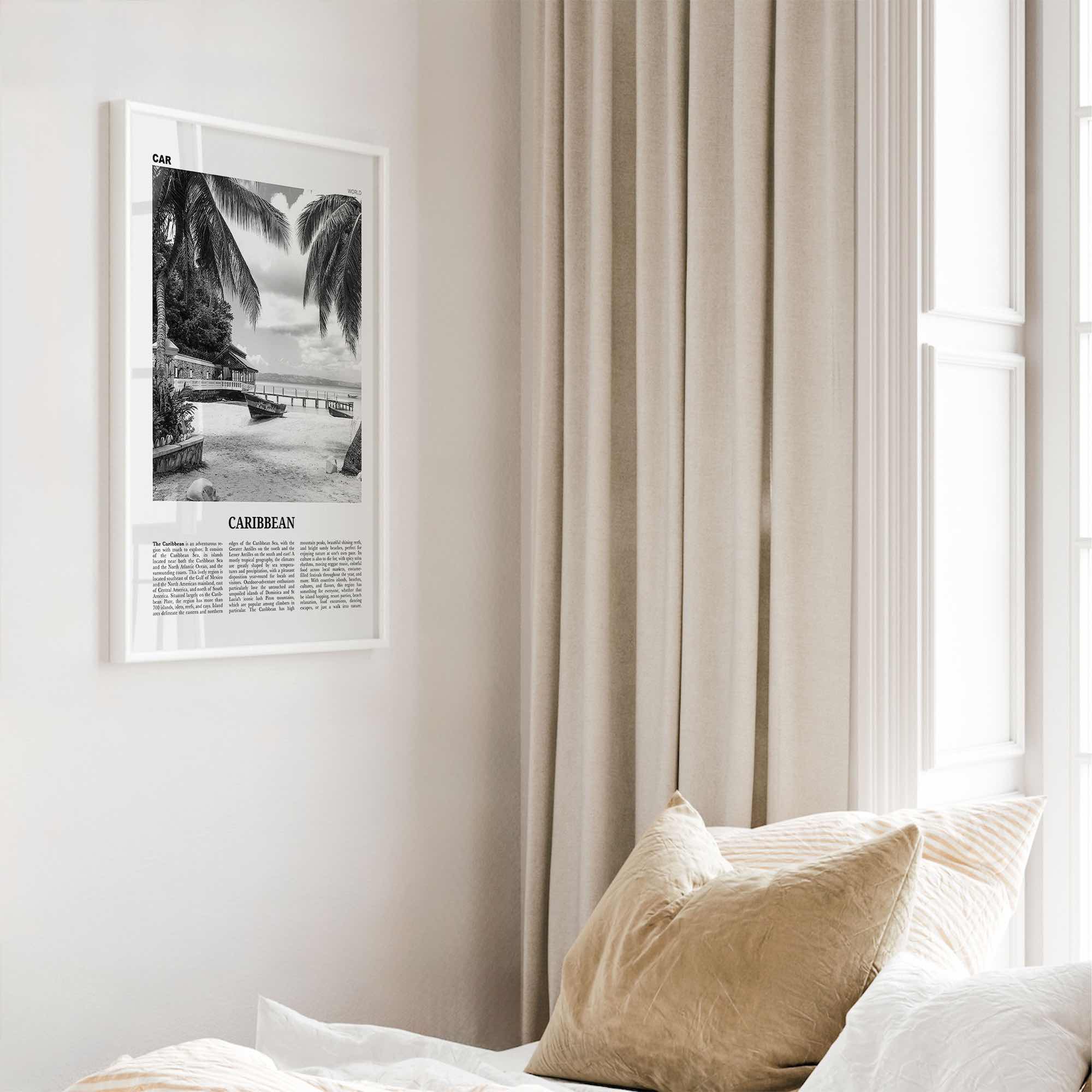 Caribbean Print Black and White No 1, Caribbean Wall Art, Caribbean Poster, Caribbean Photo, Caribbean Wall Decor, City Art Print