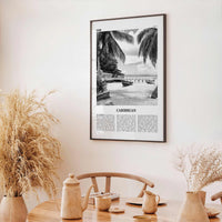 Caribbean Print Black and White No 1, Caribbean Wall Art, Caribbean Poster, Caribbean Photo, Caribbean Wall Decor, City Art Print