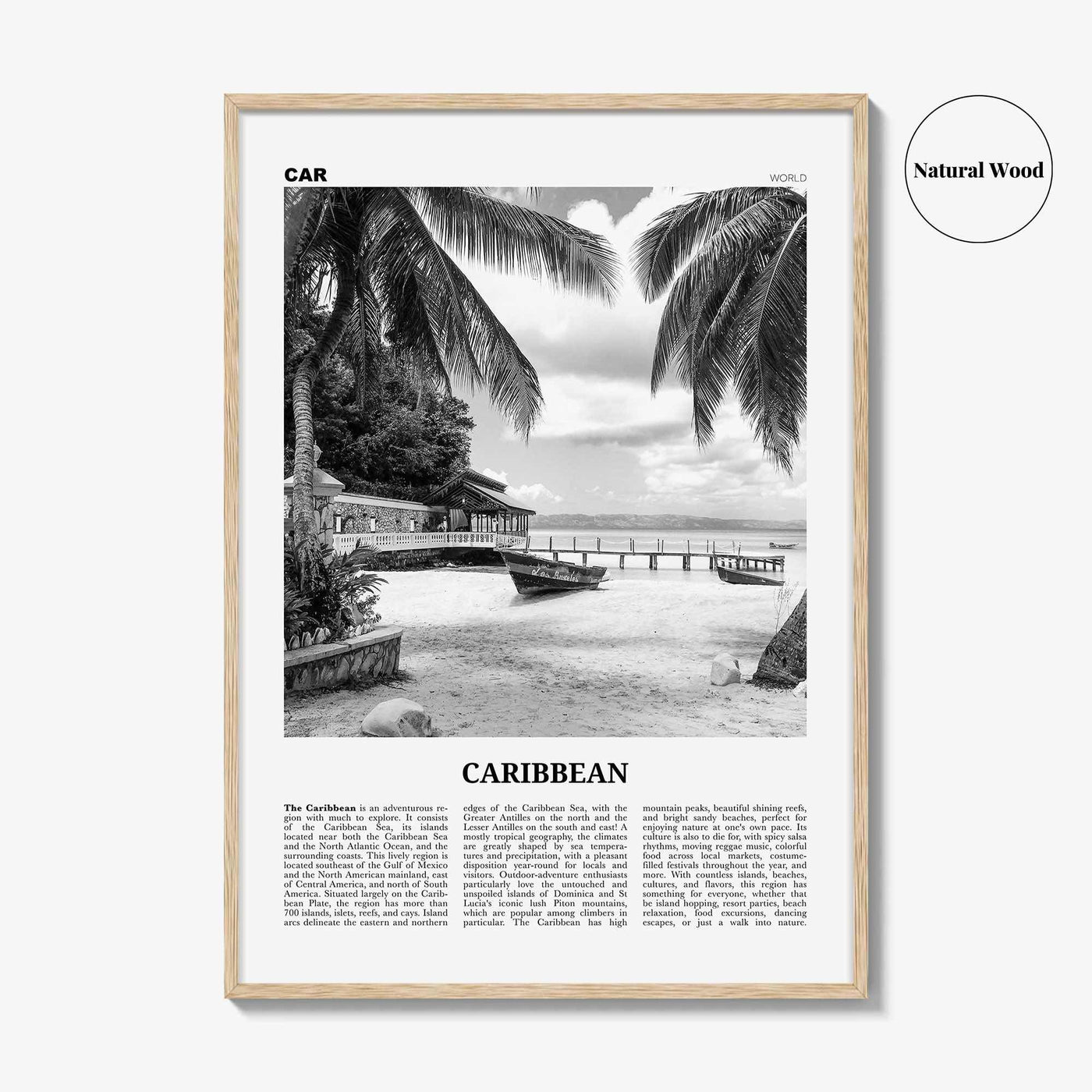 Caribbean Print Black and White No 1, Caribbean Wall Art, Caribbean Poster, Caribbean Photo, Caribbean Wall Decor, City Art Print