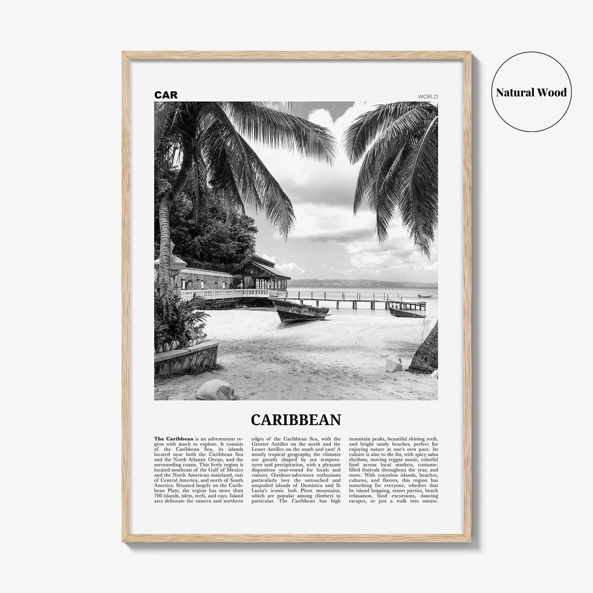 Caribbean Print Black and White No 1, Caribbean Wall Art, Caribbean Poster, Caribbean Photo, Caribbean Wall Decor, City Art Print