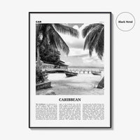 Caribbean Print Black and White No 1, Caribbean Wall Art, Caribbean Poster, Caribbean Photo, Caribbean Wall Decor, City Art Print