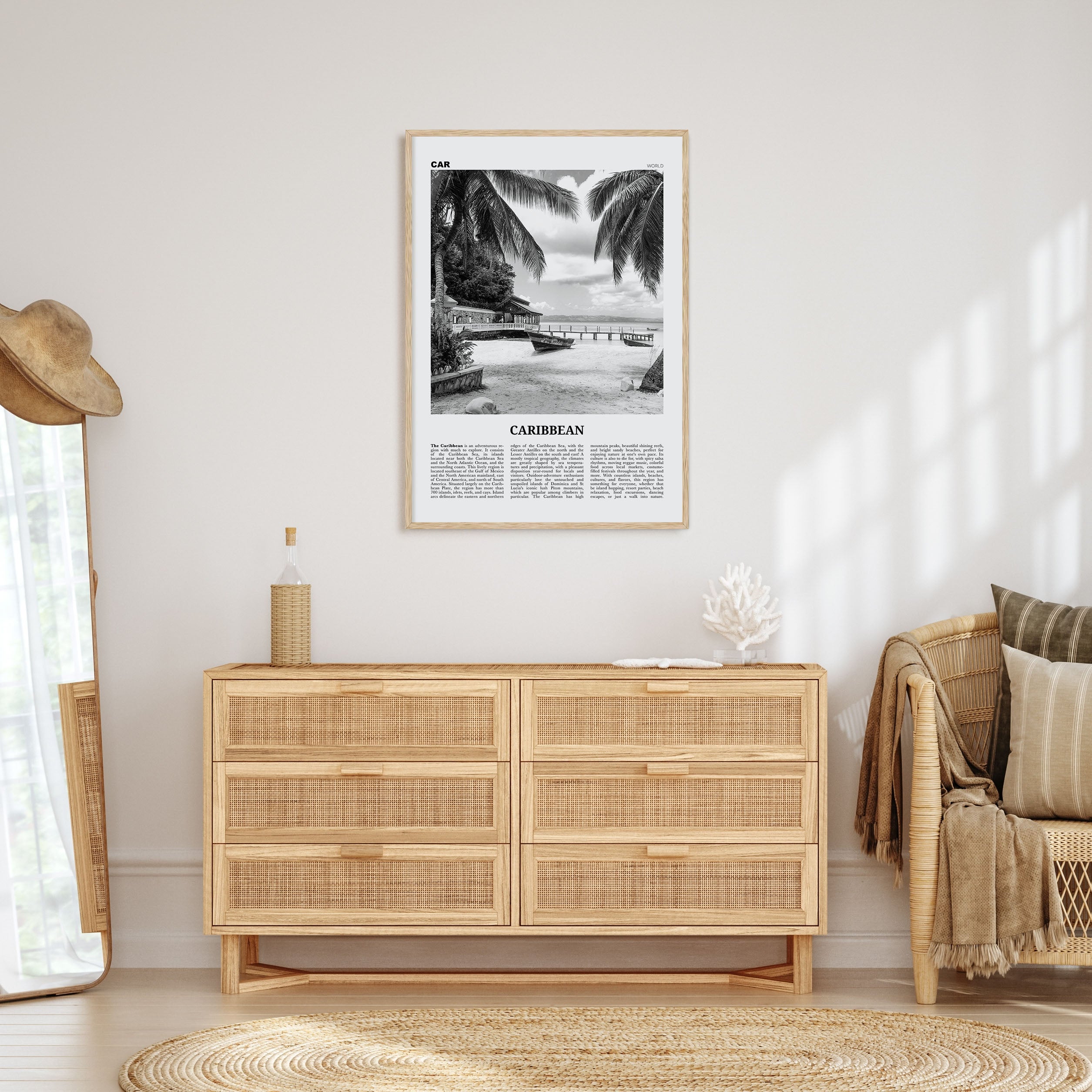 Caribbean Travel B&W No 1 Poster