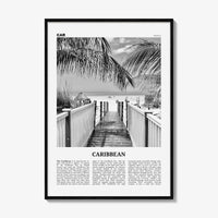 Caribbean Print Black and White No 2, Caribbean Wall Art, Caribbean Poster, Caribbean Photo, Caribbean Wall Decor, City Art Print