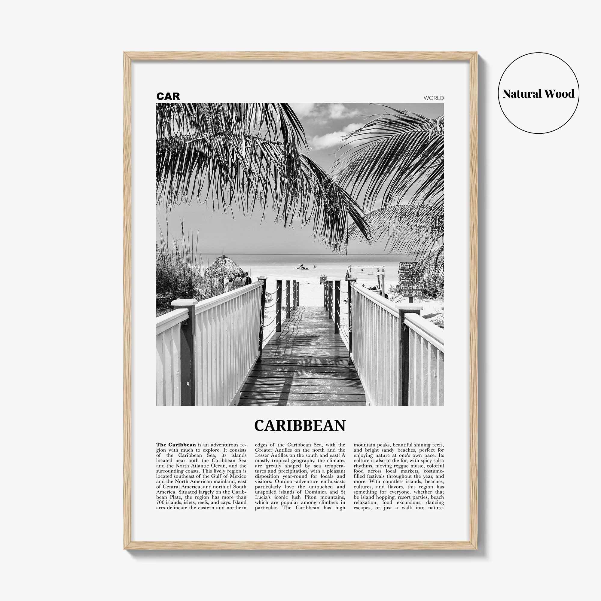 Caribbean Print Black and White No 2, Caribbean Wall Art, Caribbean Poster, Caribbean Photo, Caribbean Wall Decor, City Art Print