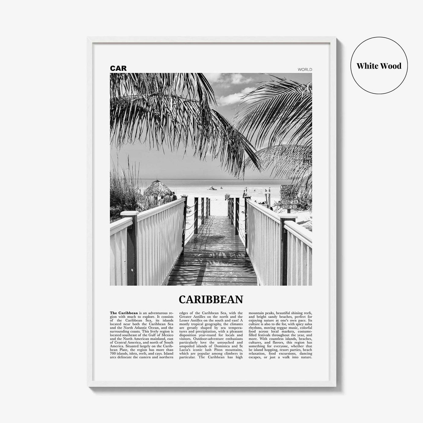 Caribbean Print Black and White No 2, Caribbean Wall Art, Caribbean Poster, Caribbean Photo, Caribbean Wall Decor, City Art Print