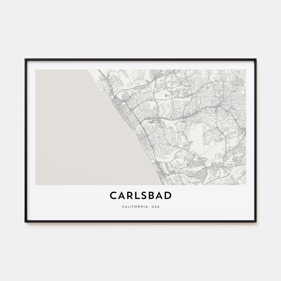 Carlsbad Map Landscape Poster