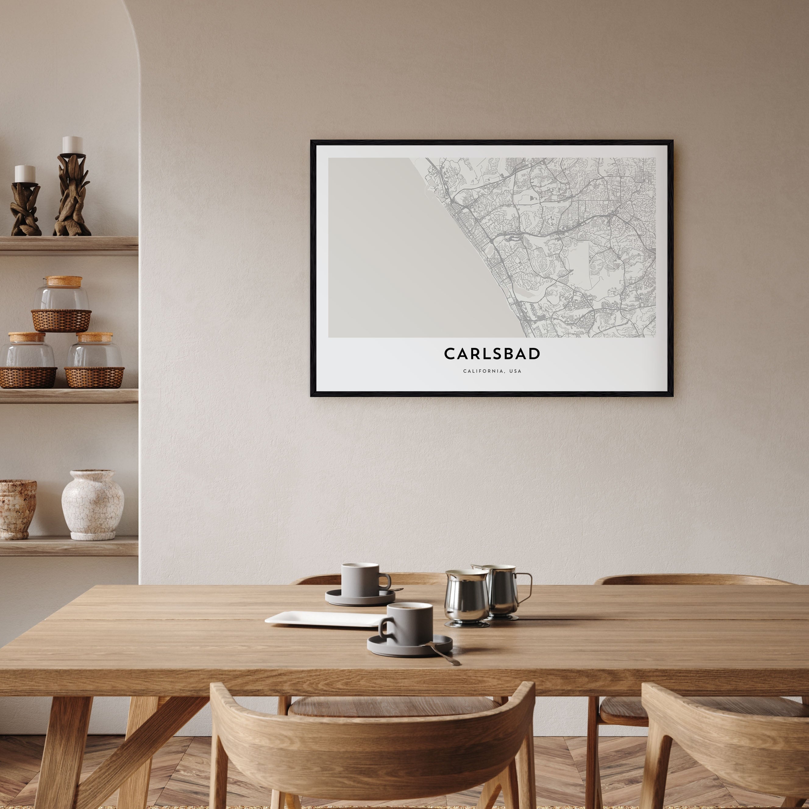 Carlsbad Map Landscape Poster