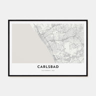 Carlsbad Map Landscape Poster