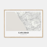 Carlsbad Map Landscape Poster