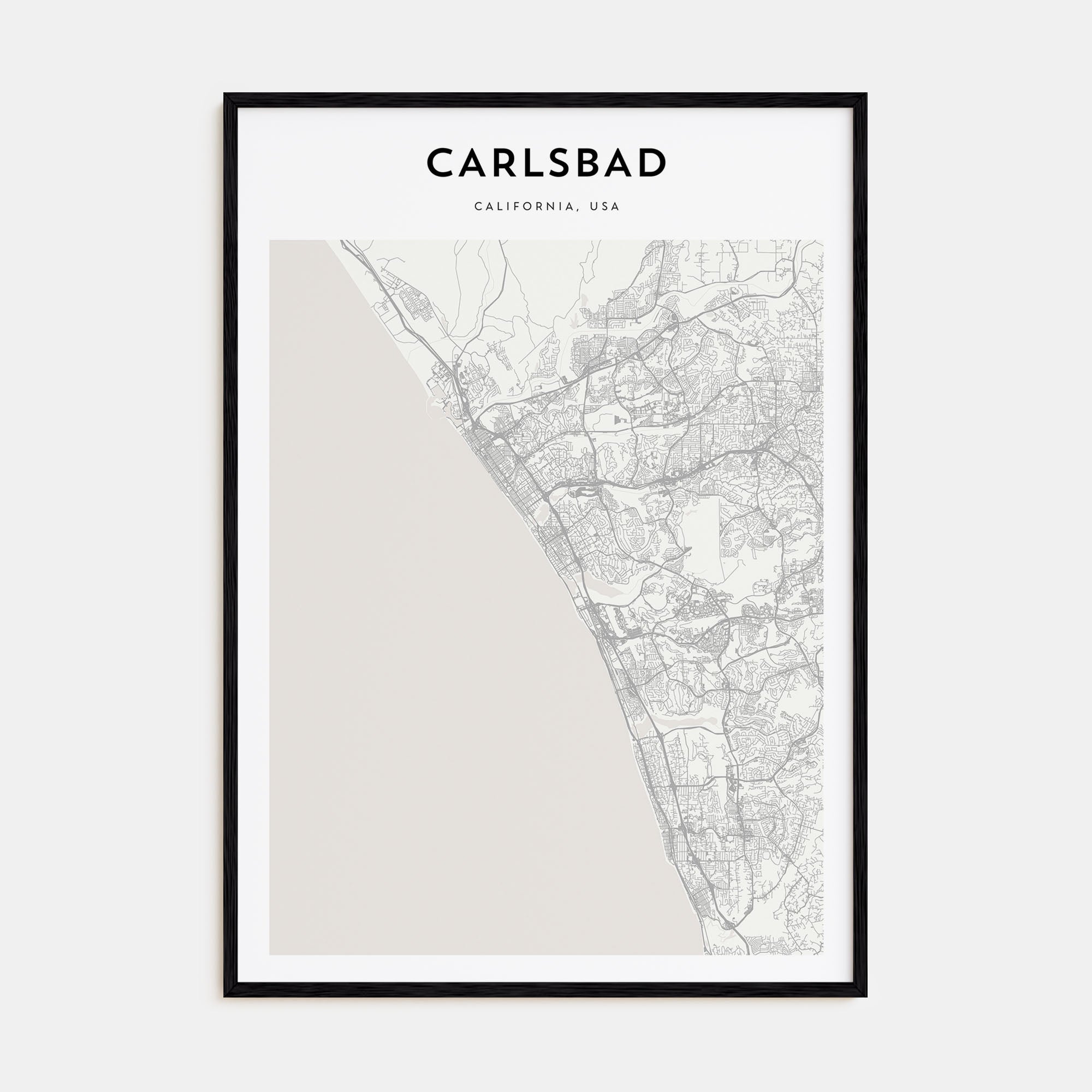 Carlsbad Map Portrait Poster