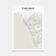 Carlsbad Map Portrait Poster