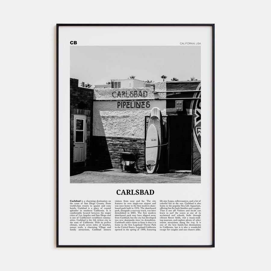 Carlsbad Travel B&W No 2 Poster