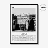 Carlsbad Print Black and White No 2, Carlsbad Wall Art, Carlsbad Poster, Carlsbad Photo, Carlsbad, California, USA, United States