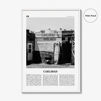 Carlsbad Print Black and White No 2, Carlsbad Wall Art, Carlsbad Poster, Carlsbad Photo, Carlsbad, California, USA, United States