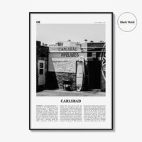 Carlsbad Print Black and White No 2, Carlsbad Wall Art, Carlsbad Poster, Carlsbad Photo, Carlsbad, California, USA, United States