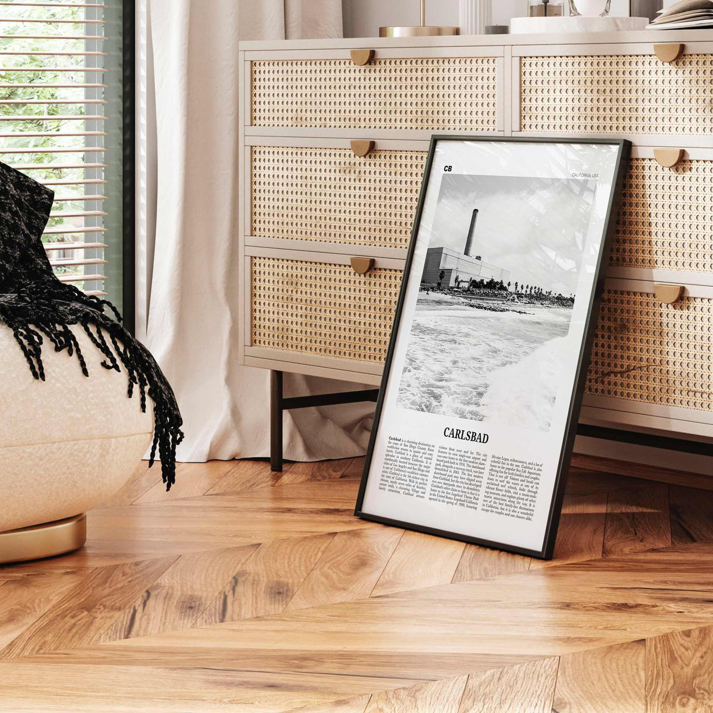 Carlsbad Print Black and White No 3, Carlsbad Wall Art, Carlsbad Poster, Carlsbad Photo, Carlsbad Wall Décor, Carlsbad Map, California, USA