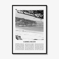 Carmel Beach Print Black and White, Carmel Beach Wall Art, Carmel Beach Poster, Carmel Beach Photo, Carmel Beach Décor, Carmel Beach Map