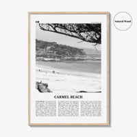 Carmel Beach Print Black and White, Carmel Beach Wall Art, Carmel Beach Poster, Carmel Beach Photo, Carmel Beach Décor, Carmel Beach Map